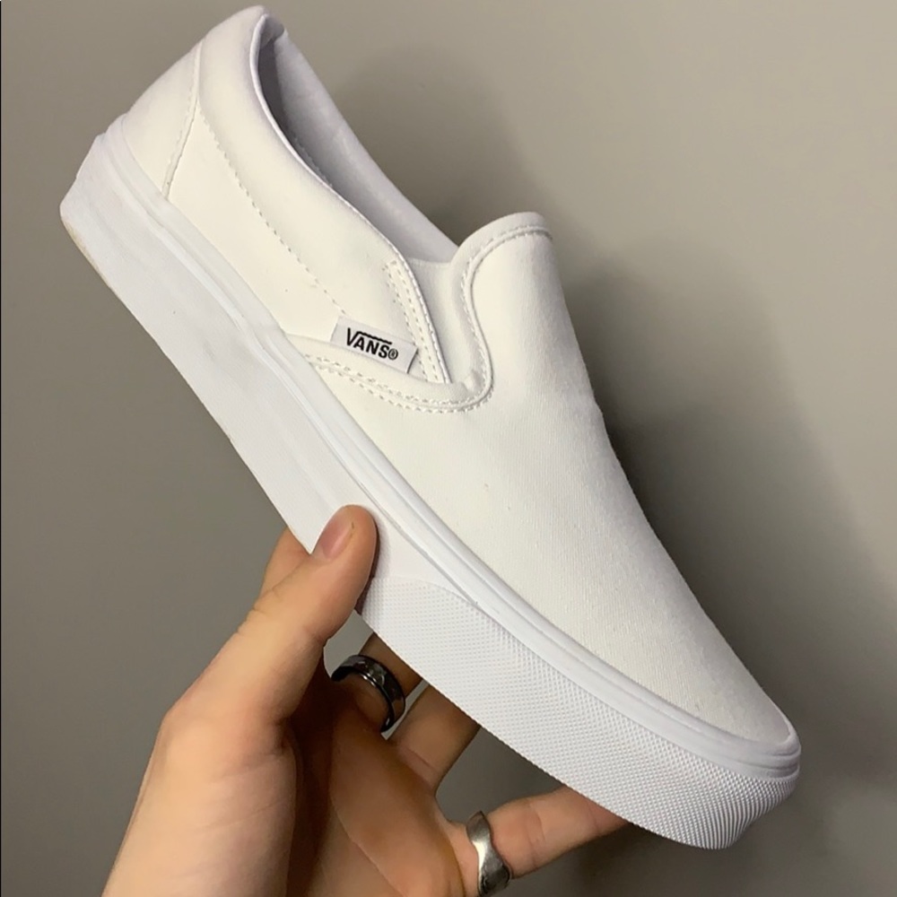 Vans | White Classic Slip-Ons